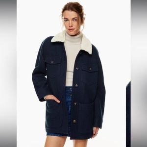 Aritzia Wilfred Free Merino Wool Coat NWOT Pacific Shirt Jacket